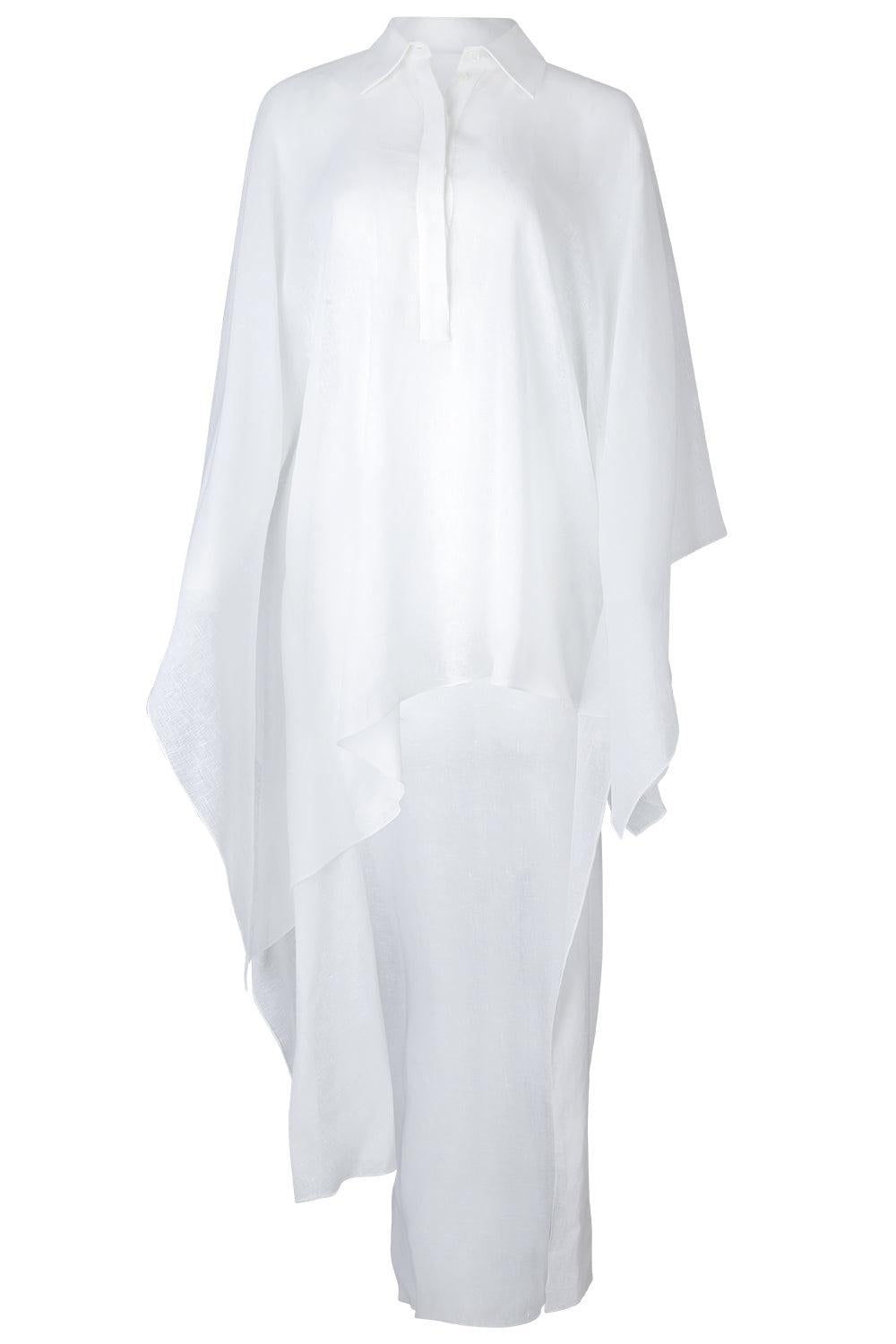 Asymmetric Caftan-WHITE-O/S-CLOTHINGDRESSCASUAL-MICHAEL KORS COLLECTION