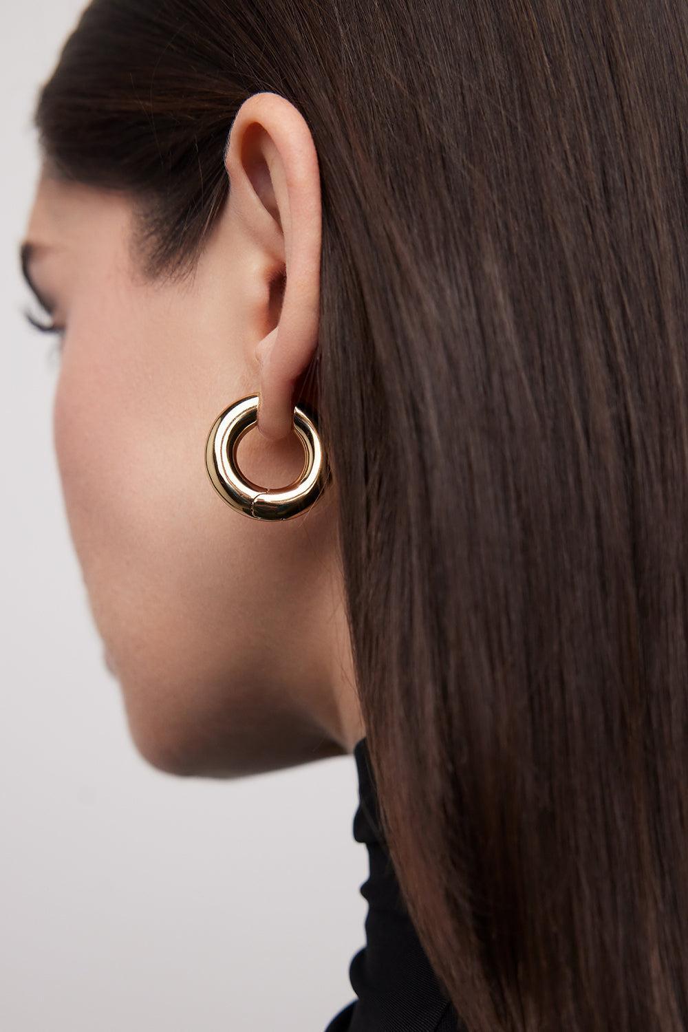Micro Samira Hinged Huggie Earrings - Yellow Gold-YELLOW GOLD-JEWELRYBOUTIQUEEARRING-JENNIFER FISHER