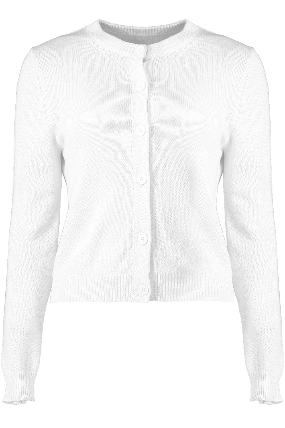 Paillette Sequin Long Sleeve Cardigan - White