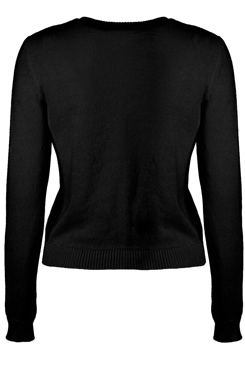 Paillette Sequin Long Sleeve Cardigan - Black