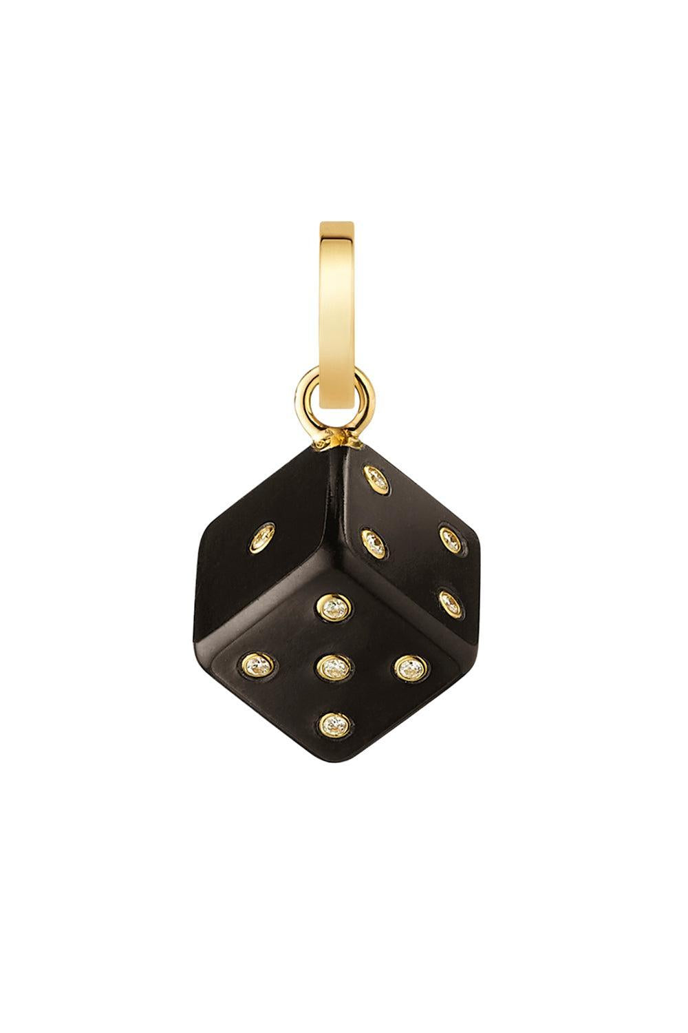 Diamond Ebony Dado Pendant-YELLOW GOLD-JEWELRYFINE JEWELPENDANT-MARIE LICHTENBERG