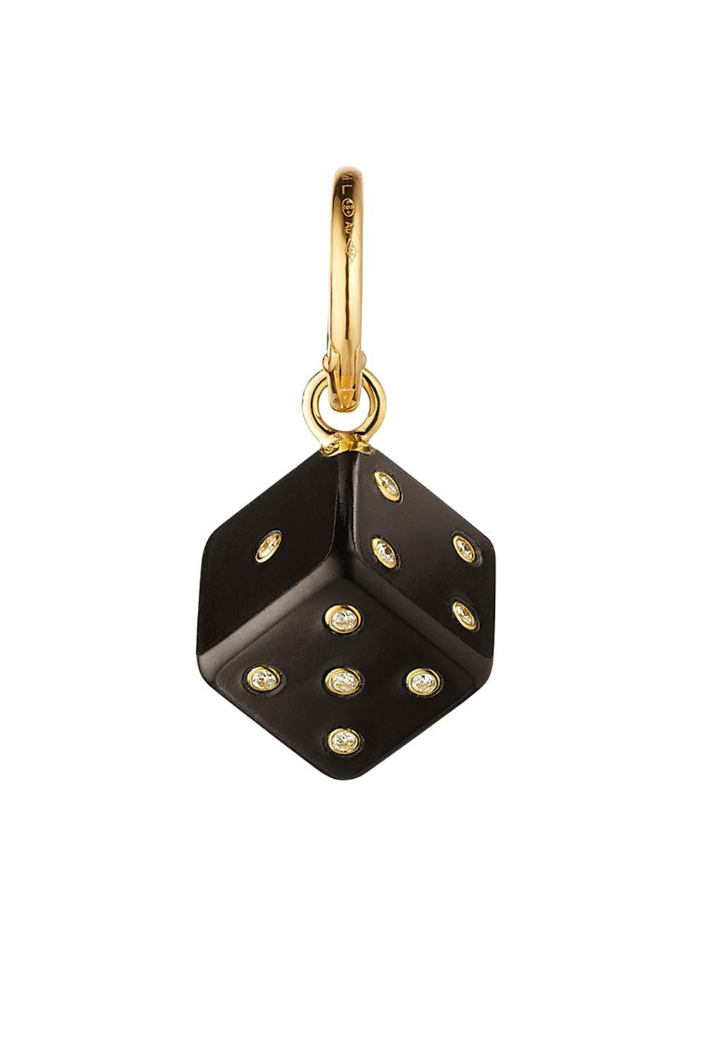Diamond Ebony Dado Pendant-YELLOW GOLD-JEWELRYFINE JEWELPENDANT-MARIE LICHTENBERG