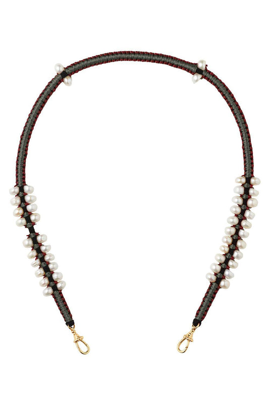Pearl Grey Burgundy Ica Mauli Necklace-YELLOW GOLD-50-JEWELRYFINE JEWELNECKLACE O-MARIE LICHTENBERG