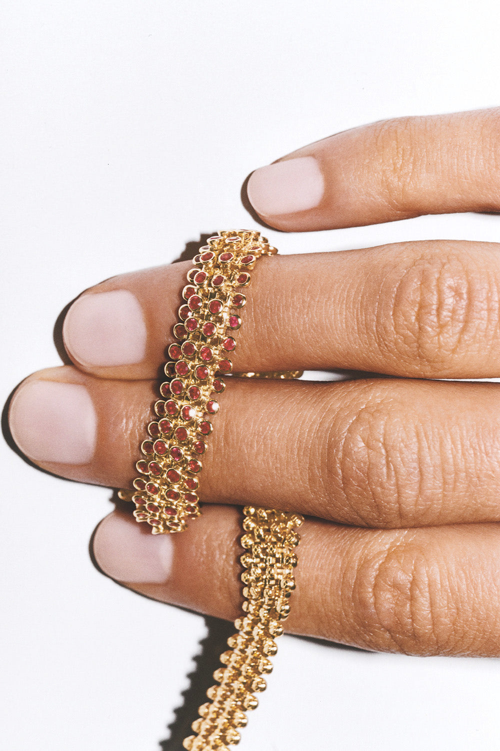 Ruby Flat Mesh Bracelet