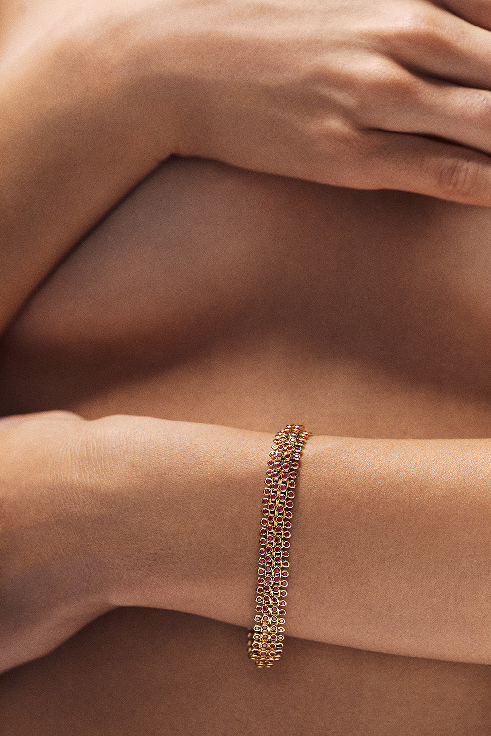 Ruby Flat Mesh Bracelet