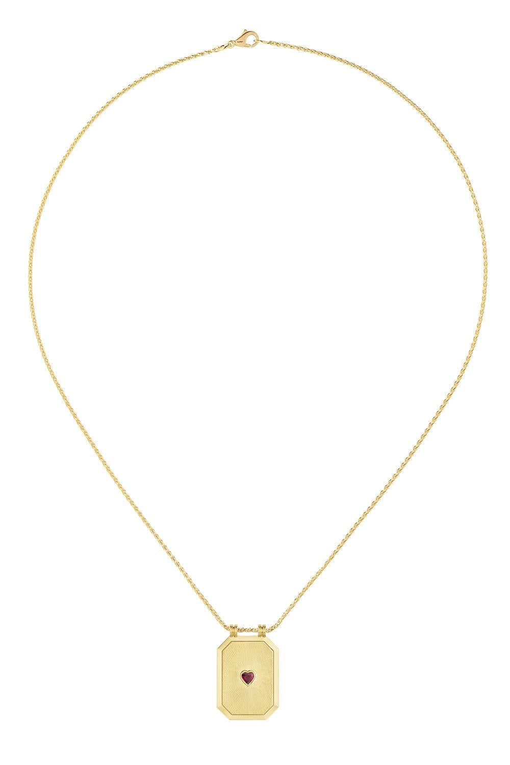 Love Scapular Chain Necklace-YELLOW GOLD-JEWELRYFINE JEWELNECKLACE O-MARIE LICHTENBERG