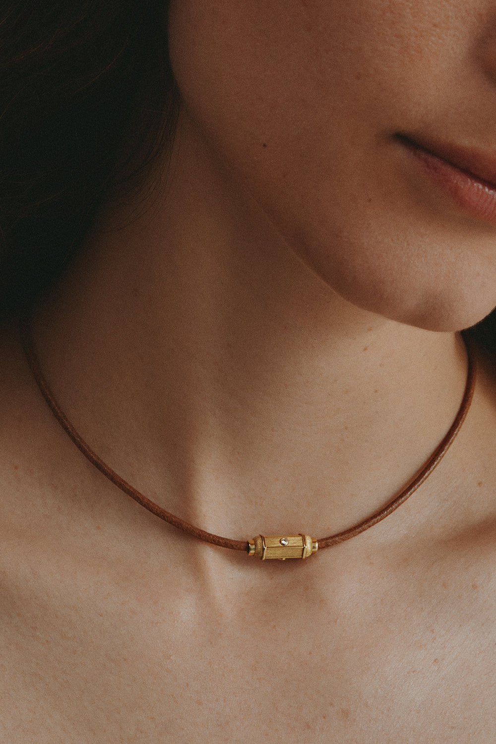 Diamond Micro Coco Locket Lasso Necklace - 39cm