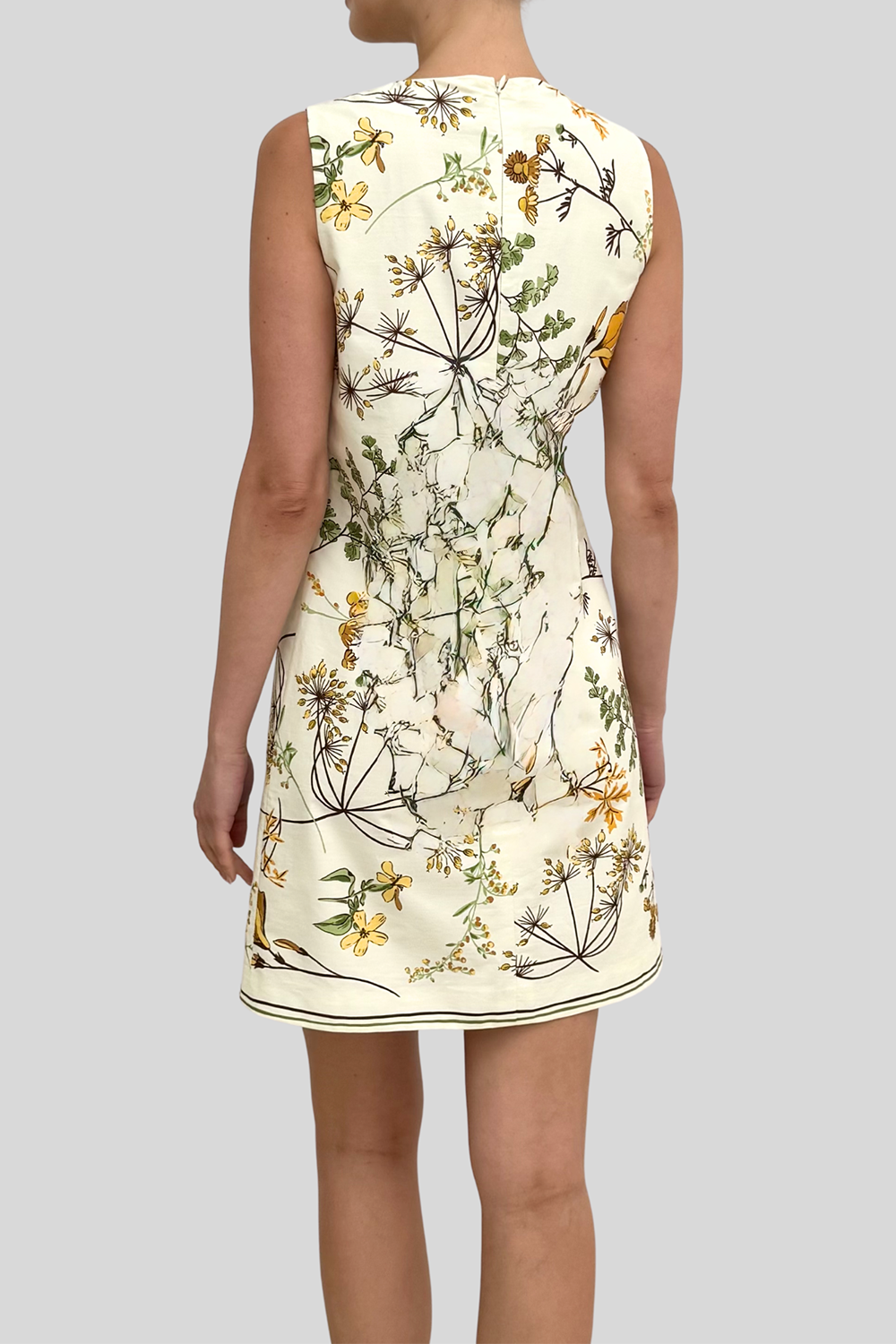 Floral Sleeveless Dress - Margarita Ivory-FLORAL-XS-CLOTHINGDRESSCASUAL-RANI ARABELLA