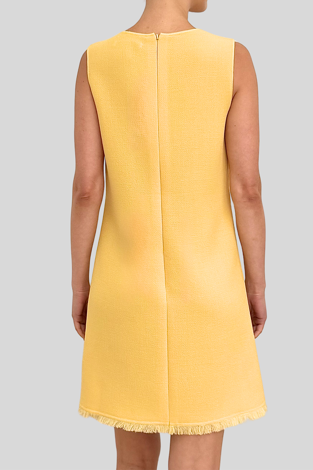 Tweed Sleeveless Dress-YELLOW-XS-CLOTHINGDRESSCASUAL-RANI ARABELLA