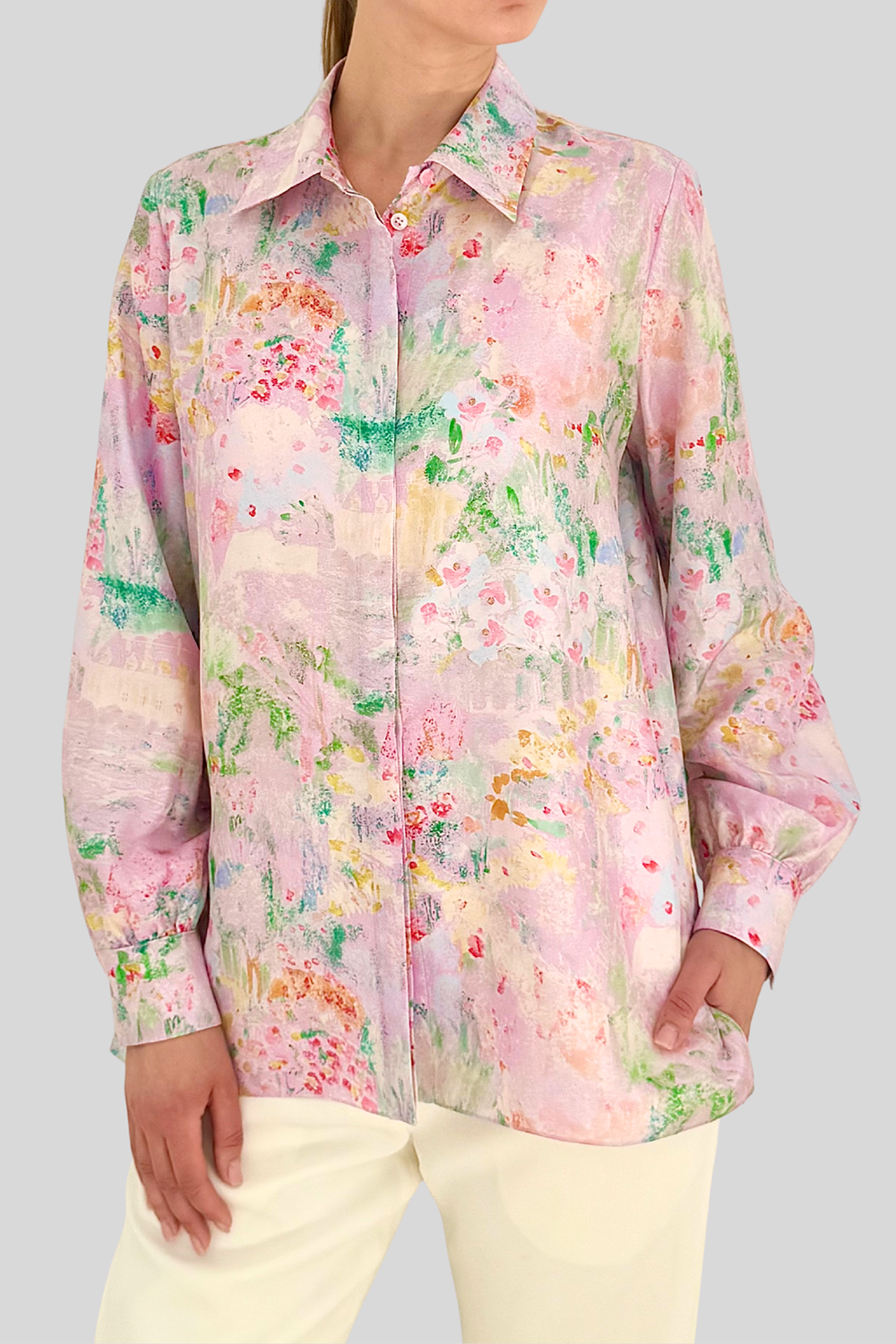 Long Sleeve Shirt-FLORAL-XS-CLOTHINGTOPBLOUSE-RANI ARABELLA