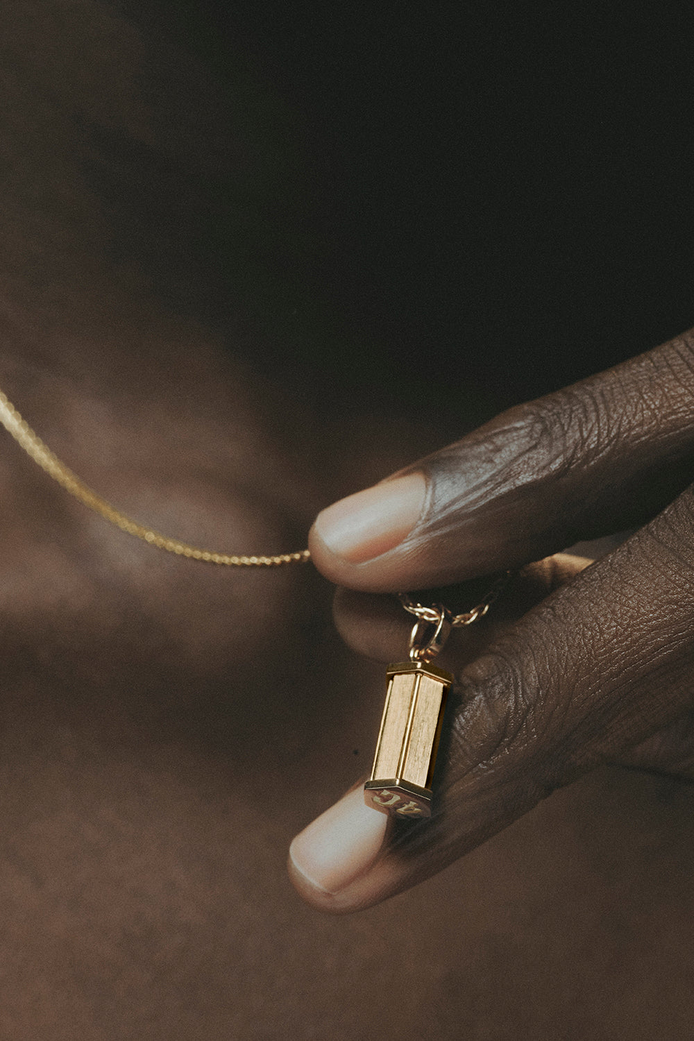 Micro Weight Pendant-YELLOW GOLD-JEWELRYFINE JEWELPENDANT-MARIE LICHTENBERG