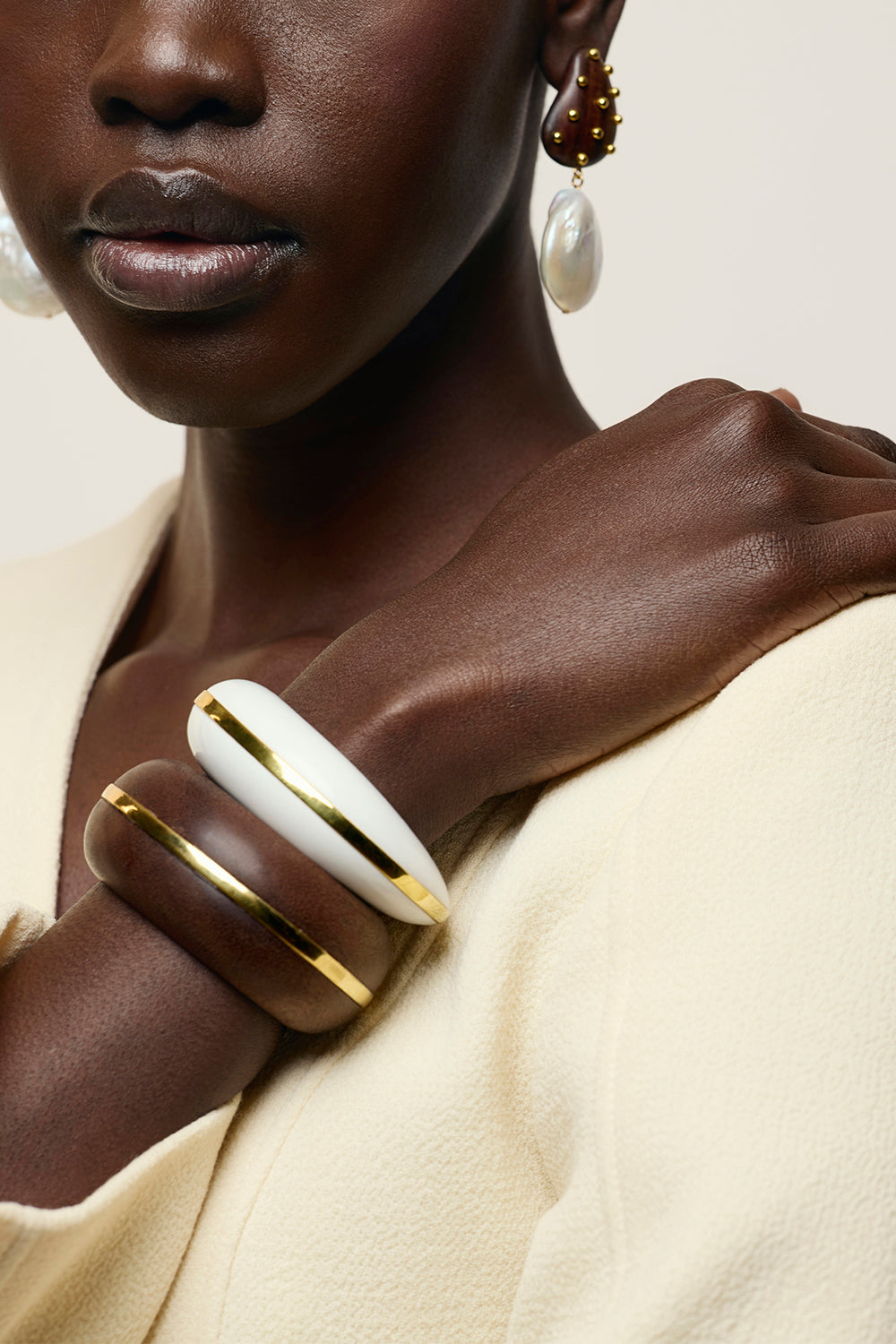Acacia Wood Halo Cuff Bracelet