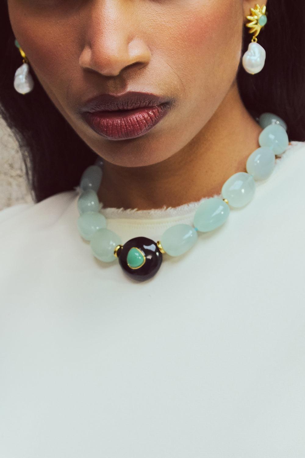 Helios Drop Earrings-WHITE-JEWELRYBOUTIQUEEARRING-LIZZIE FORTUNATO