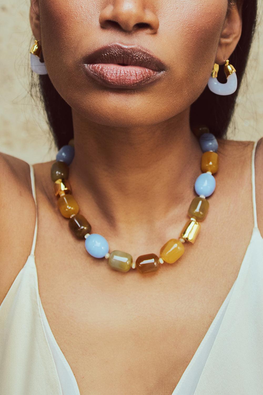 Palomino Necklace-BLUE-JEWELRYBOUTIQUENECKLACE O-LIZZIE FORTUNATO