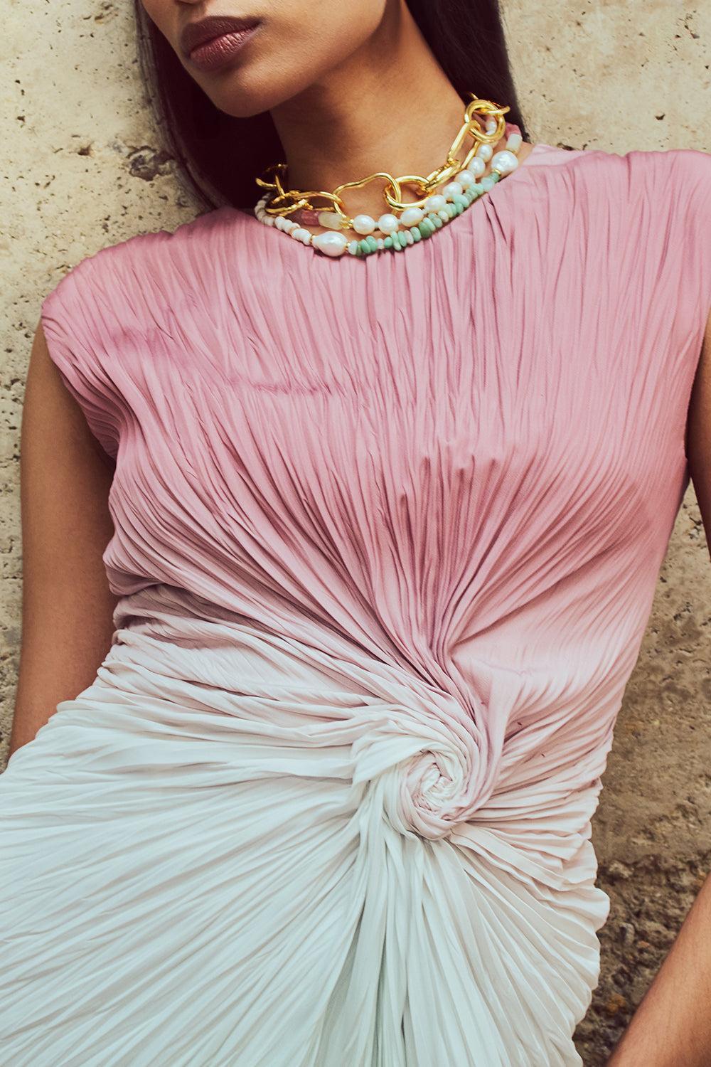 Cactus Rose Cabana Necklace-PINK-JEWELRYBOUTIQUENECKLACE O-LIZZIE FORTUNATO