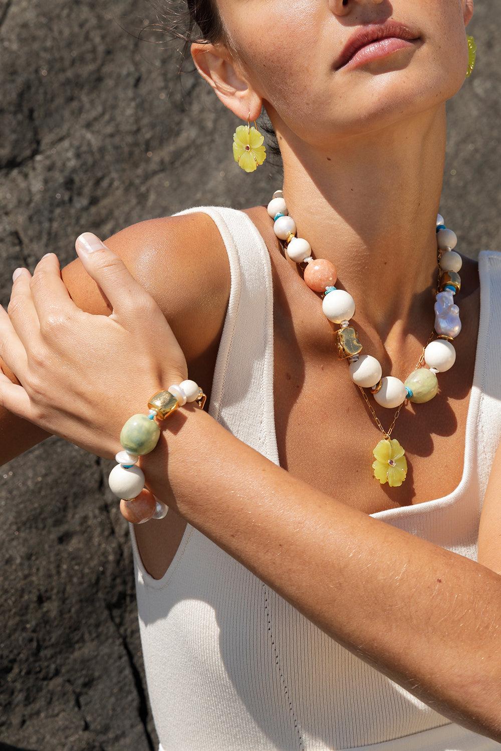 Canary Bloom Earrings-YELLOW-JEWELRYBOUTIQUEEARRING-LIZZIE FORTUNATO