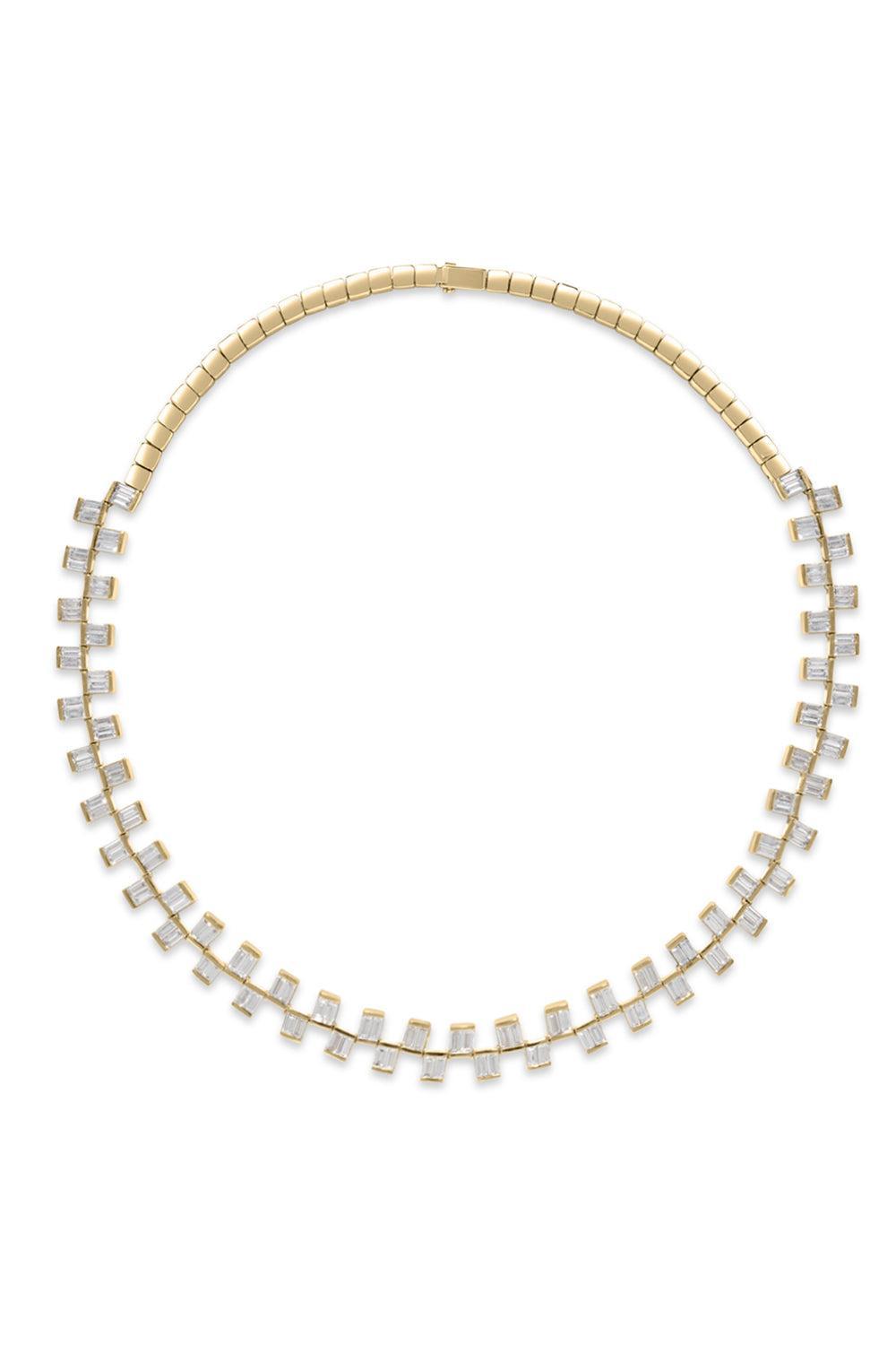 Diamond Mosaic Necklace-YELLOW GOLD-18-JEWELRYFINE JEWELNECKLACE O-AZLEE