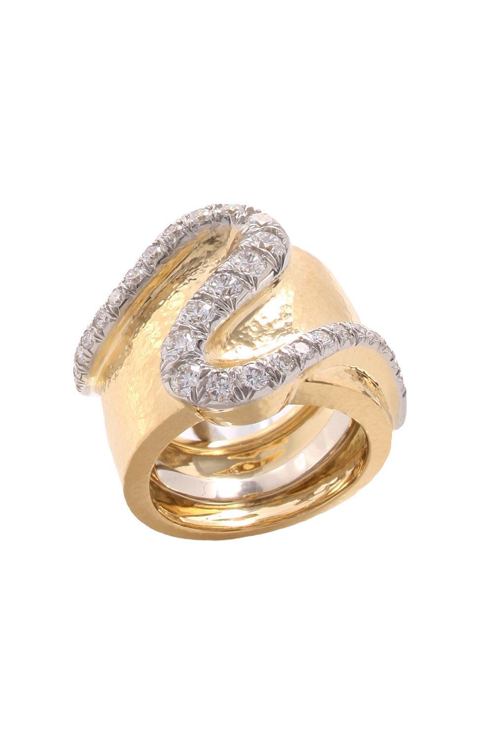 Diamond Squiggle Ring-YELLOW GOLD-6.25-JEWELRYFINE JEWELRING-DAVID WEBB