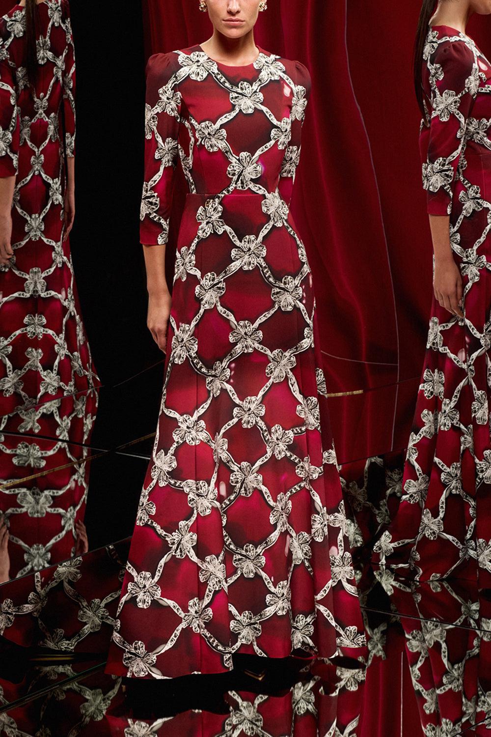 Chantal Dress-PLEXUS RUBY-4-CLOTHINGDRESSGOWN-MARY KATRANTZOU