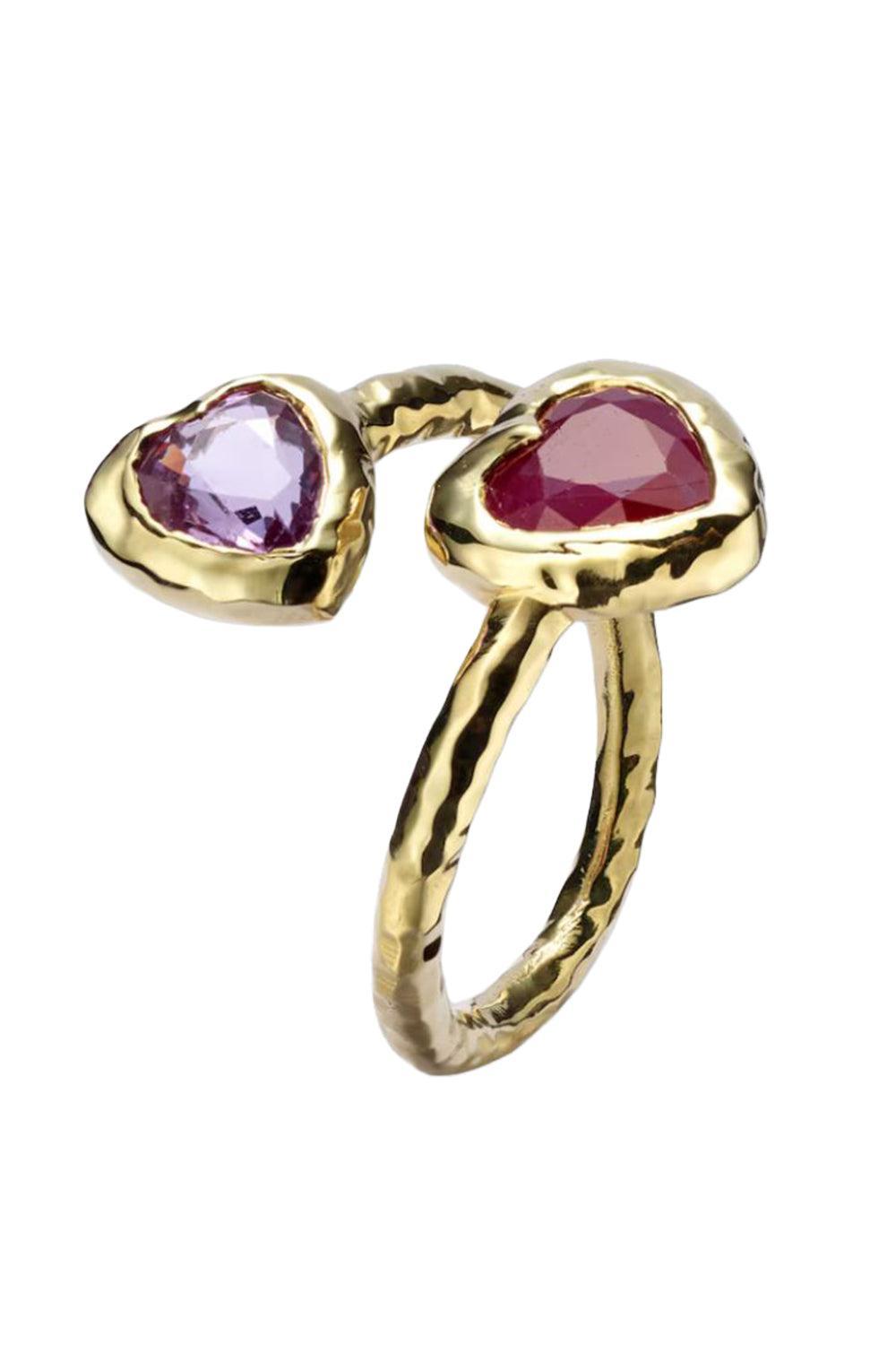 Pink Sapphire Moi Toi Heart Ring-YELLOW GOLD-7-JEWELRYFINE JEWELRING-OCTAVIA ELIZABETH