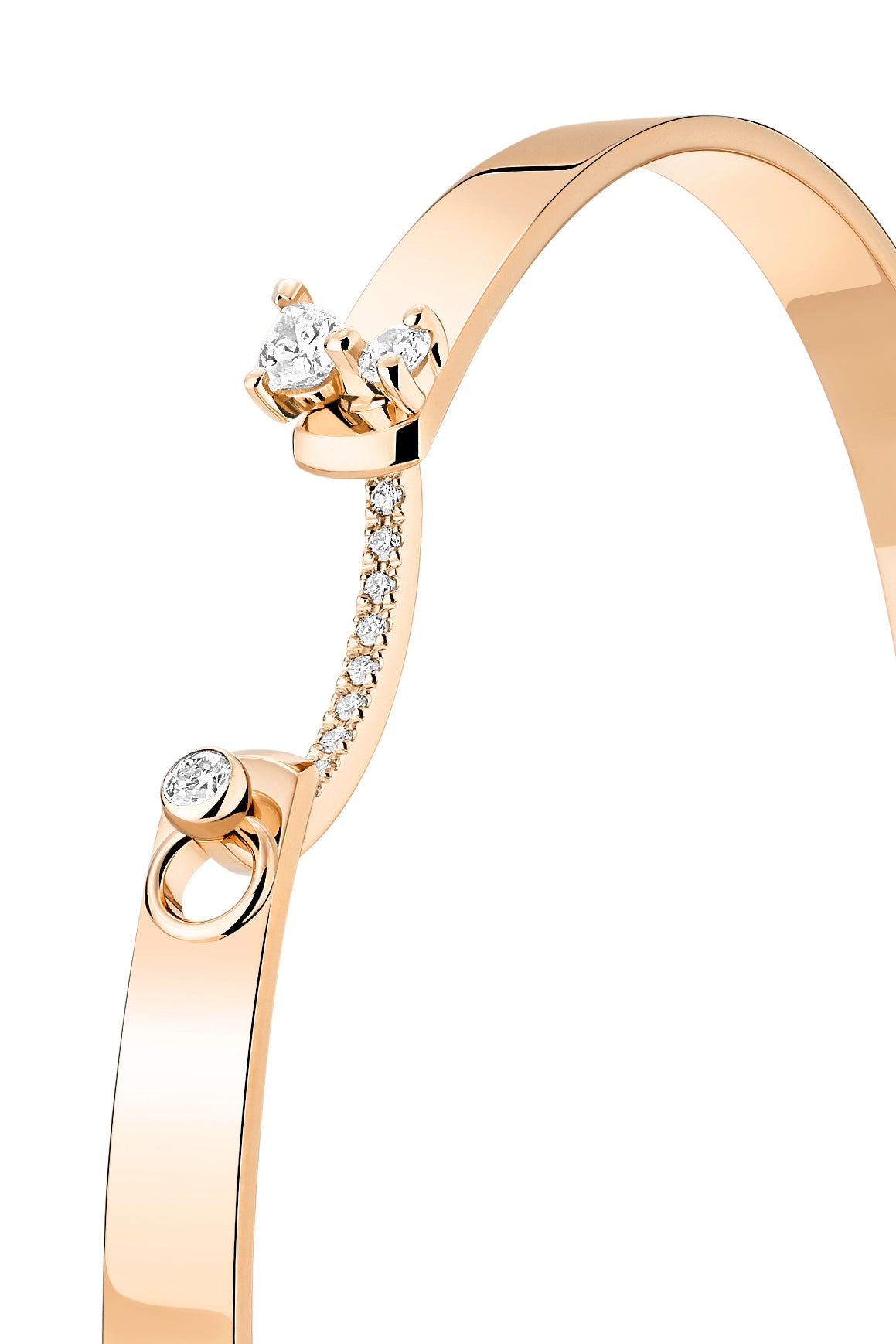 Diamond Cocktail Mood Bangle Bracelet - Rose Gold