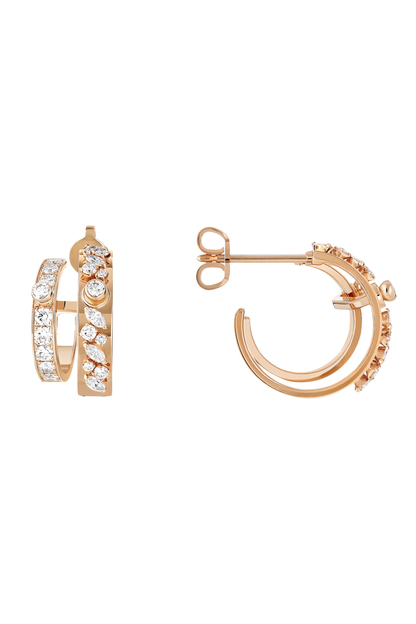Diamond Under The Stars Mood Hoop Earrings - Rose Gold