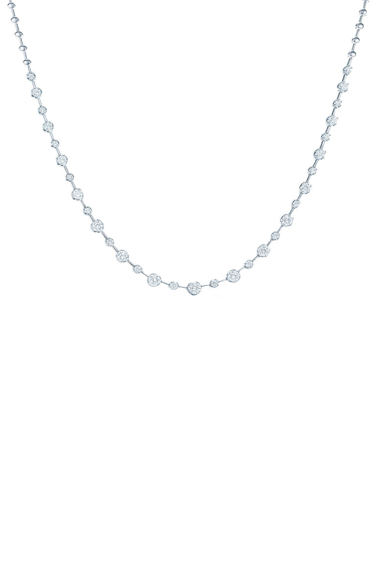 Diamond Alternating Starry Night Necklace