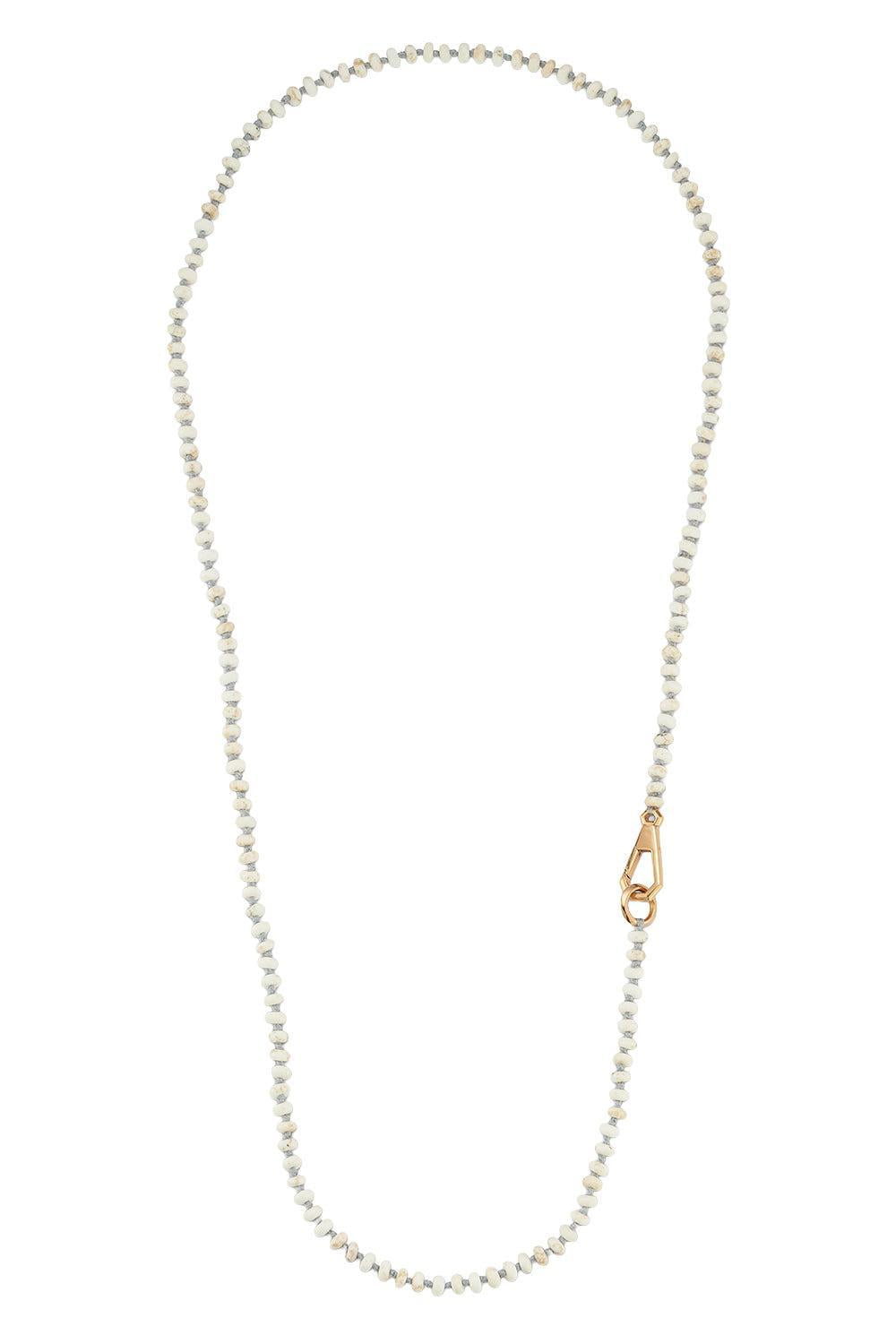 White Turquoise Beaded Necklace - Rose Gold-ROSE GOLD-22-JEWELRYFINE JEWELNECKLACE O-WALTERS FAITH