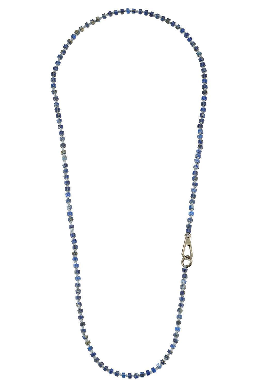 Lapis Beaded Necklace-RHODIUM-22-JEWELRYFINE JEWELNECKLACE O-WALTERS FAITH