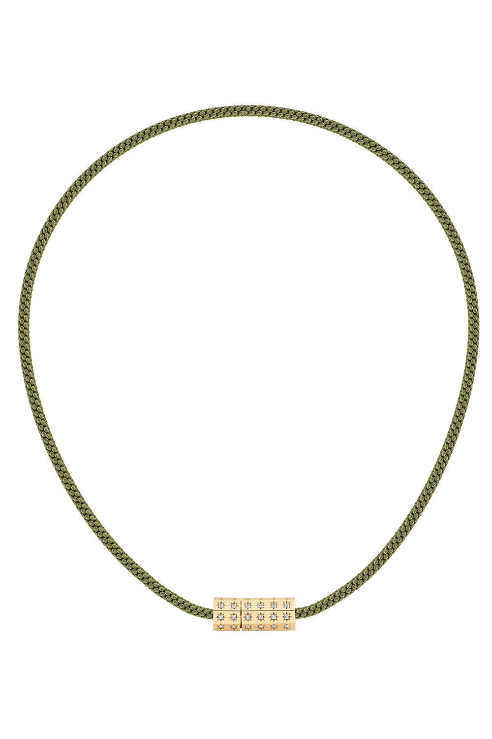 Diamond Star Set Octagon Connection Clasp Necklace