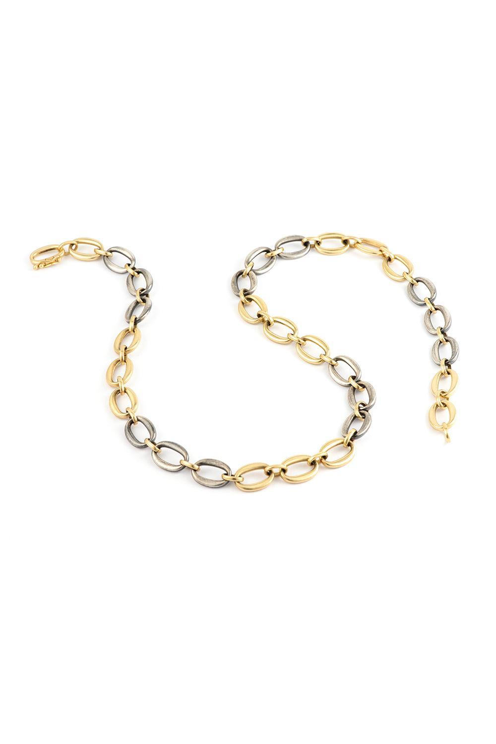 Platenite Oval Link Necklace-YELLOW GOLD-18-JEWELRYFINE JEWELNECKLACE O-SYLVA & CIE