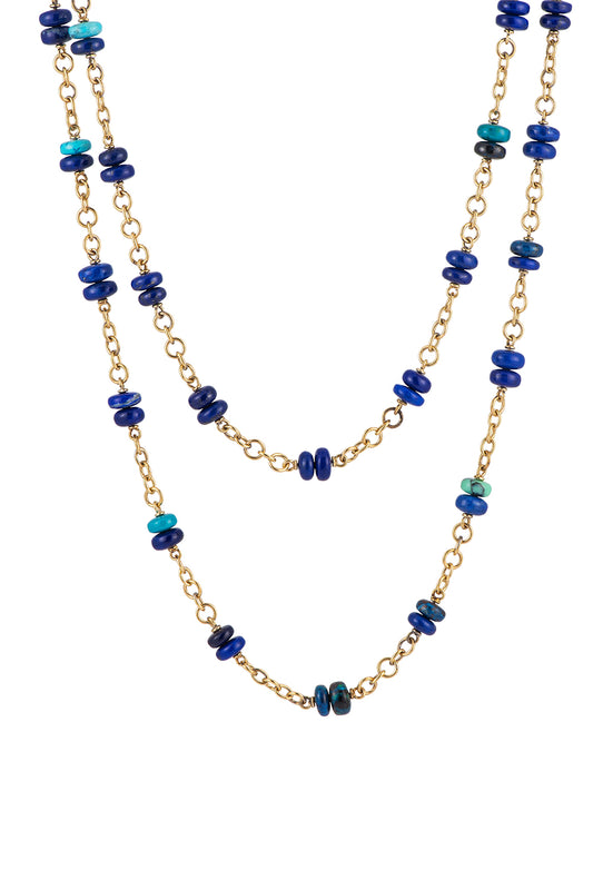 Lapis Turquoise Beaded Necklace