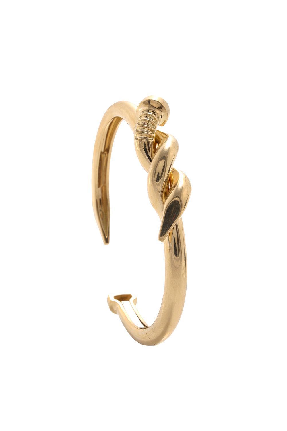 Twisted Nail Cuff Bracelet-YELLOW GOLD-JEWELRYFINE JEWELBRACELET O-DAVID WEBB