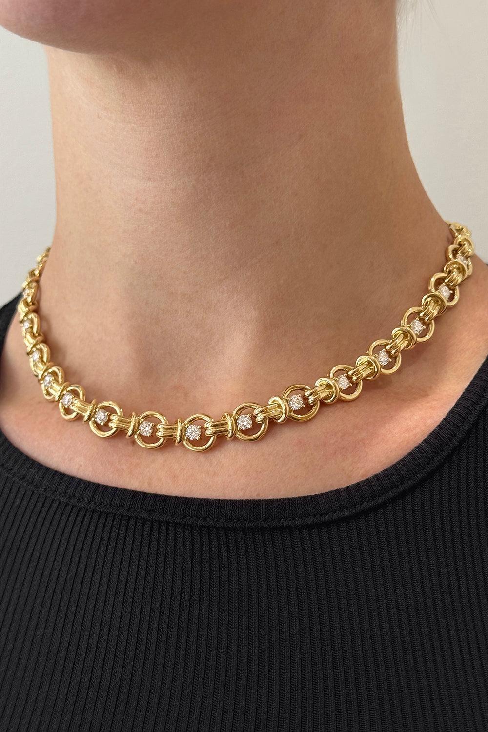 Diamond Rocky Necklace-YELLOW GOLD-16-JEWELRYFINE JEWELNECKLACE O-MELISSA KAYE