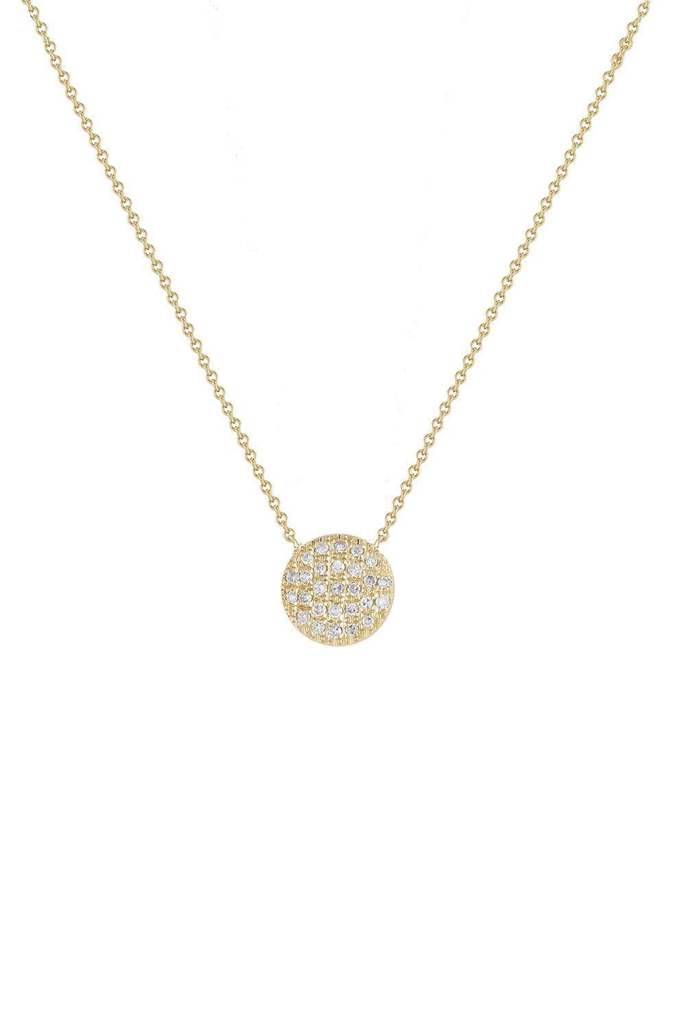 Diamond Medium Lauren Joy Disc Necklace-YELLOW GOLD-16/18-JEWELRYFINE JEWELNECKLACE O-DANA REBECCA DESIGNS