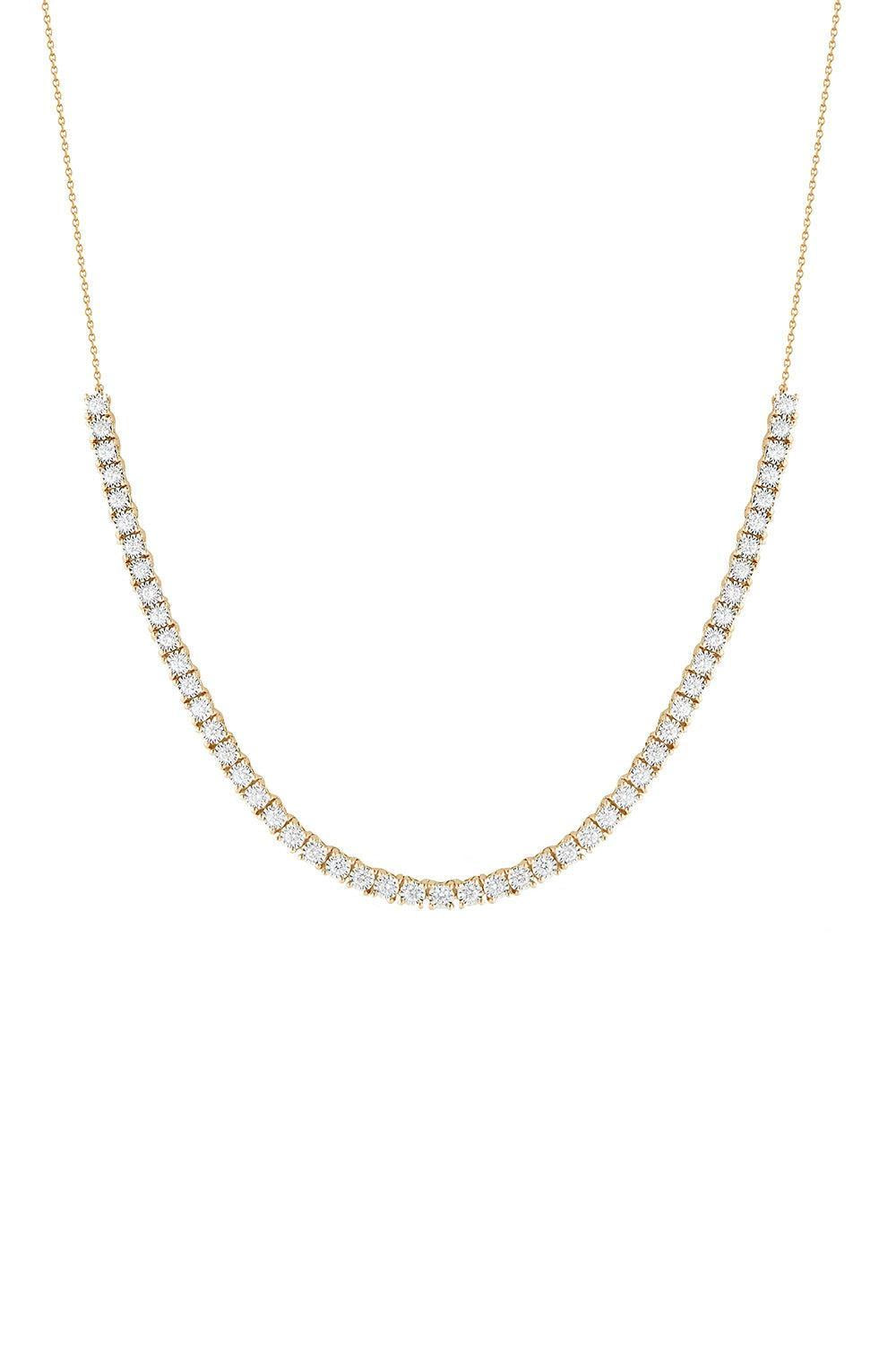 Diamond Ava Bea Tennis Necklace - Yellow Gold-YELLOW GOLD-JEWELRYFINE JEWELNECKLACE O-DANA REBECCA DESIGNS