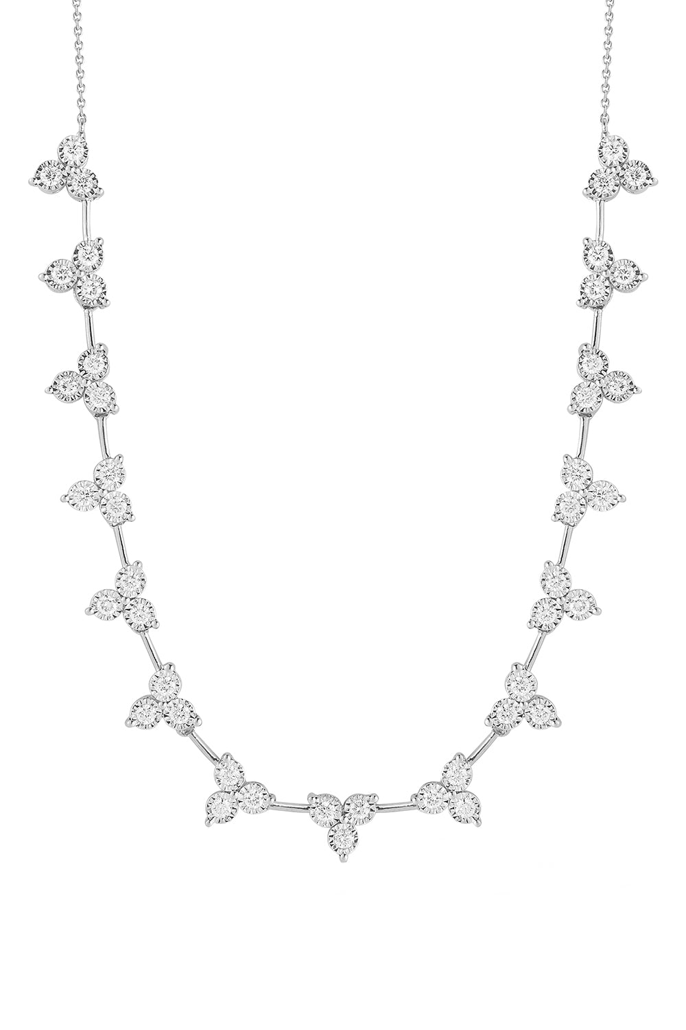 Diamond Ava Bea Trio Tennis Necklace-WHITE GOLD-16/18-JEWELRYFINE JEWELNECKLACE O-DANA REBECCA DESIGNS