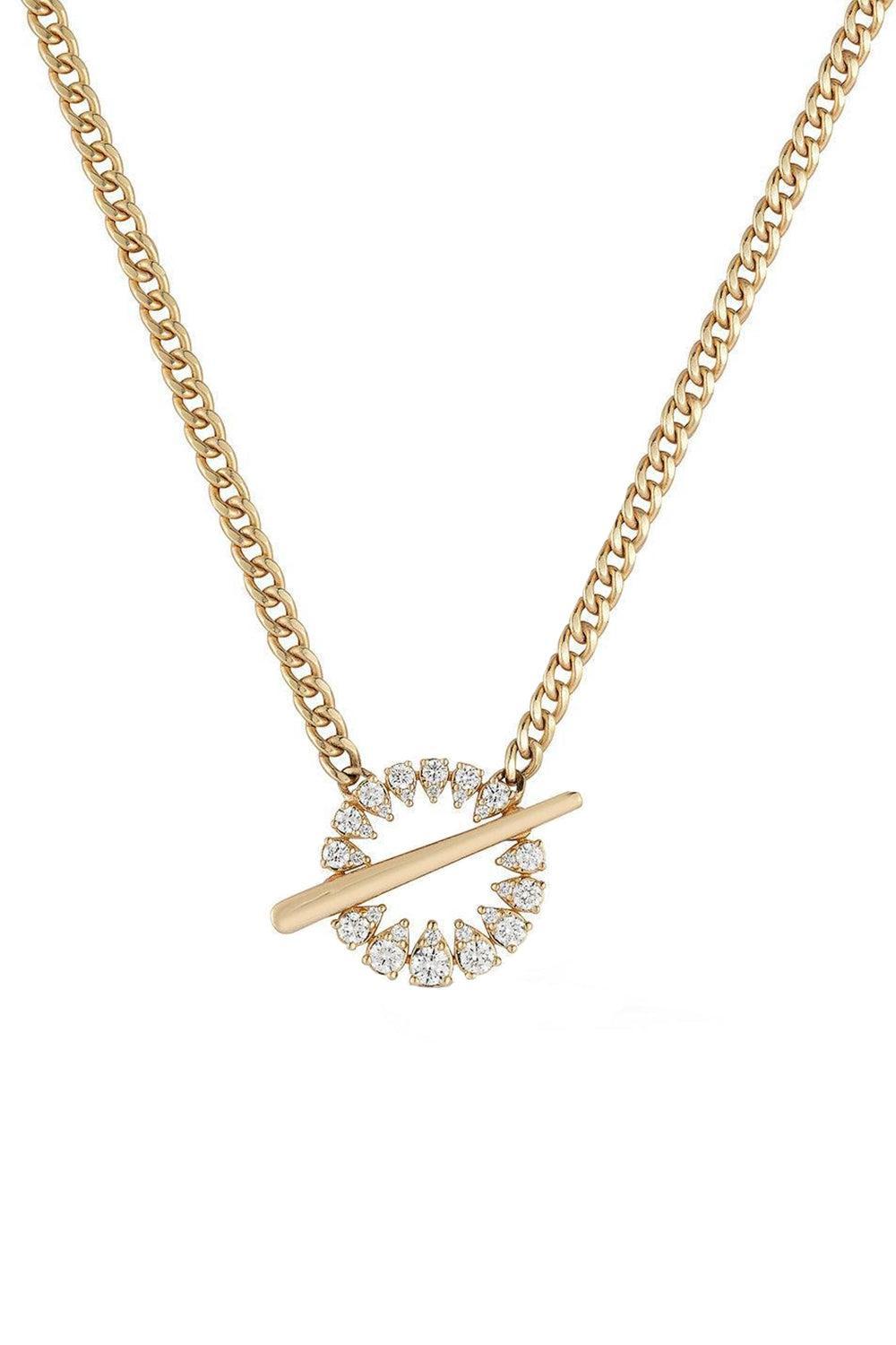 Sophia Ryan Cuban Chain Toggle Necklace-YELLOW GOLD-16-JEWELRYFINE JEWELNECKLACE O-DANA REBECCA DESIGNS