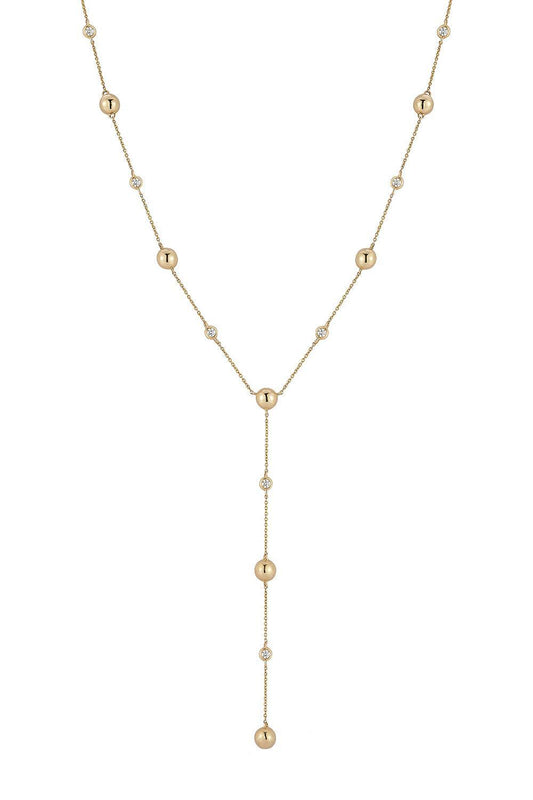 Pearl Sadie Oval Link Necklace-YELLOW GOLD-JEWELRYFINE JEWELNECKLACE O-DANA REBECCA DESIGNS