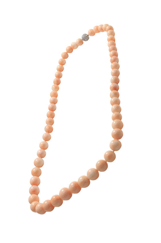 Angel Skin Coral Diamond Necklace-WHITE GOLD-26-JEWELRYFINE JEWELNECKLACE O-ASSAEL