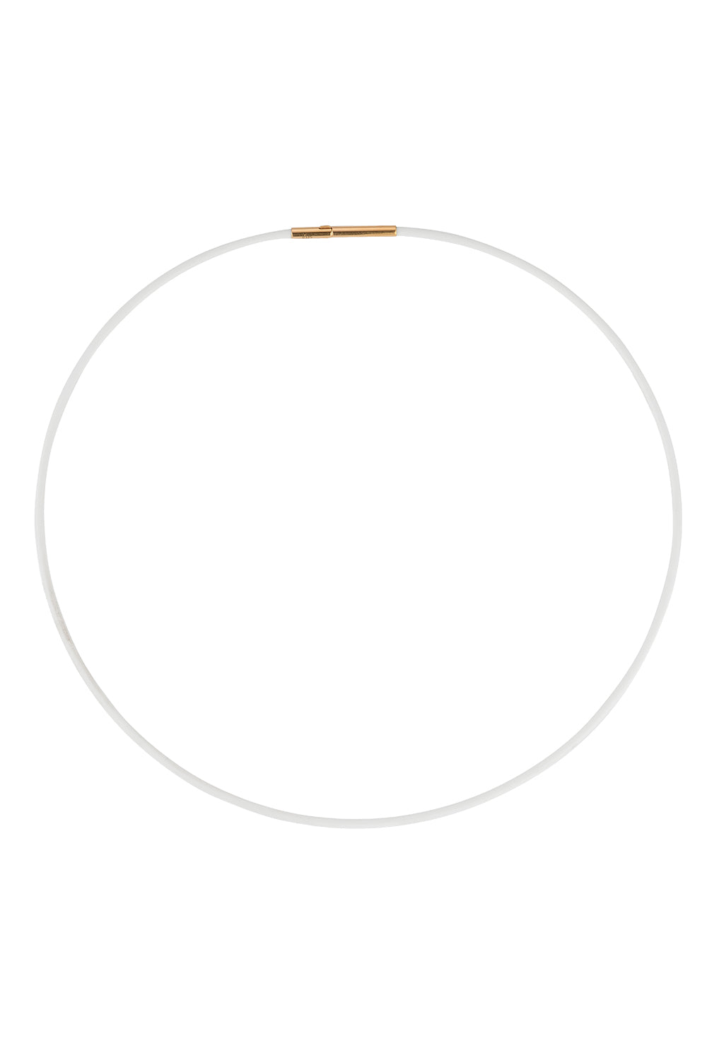 White Silicone Cord Necklace