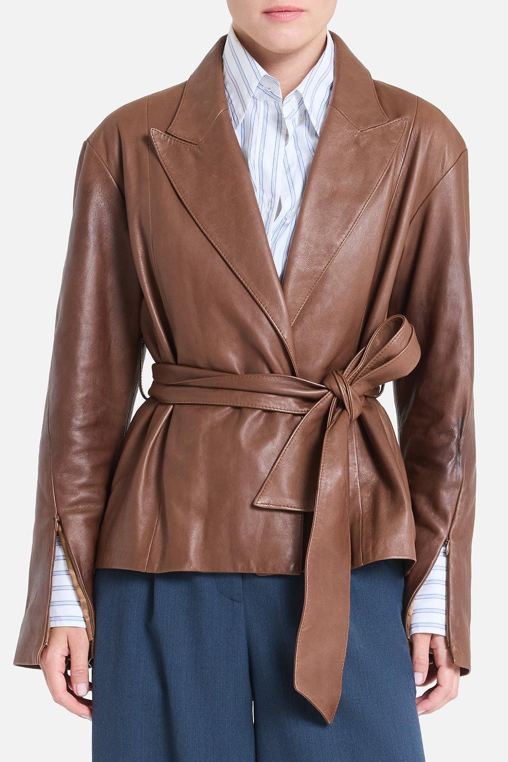 Andie Jacket-BROWN-XS-CLOTHINGJACKETLEATHER-TWP