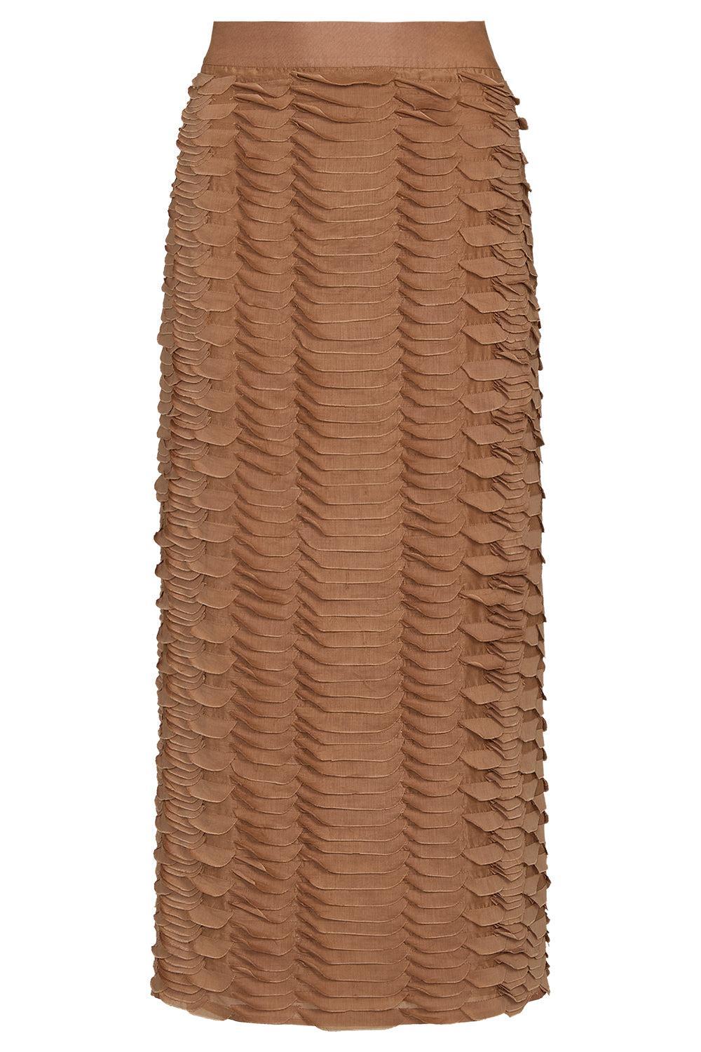 Sylkie Skirt - Toasted Coconut-BROWN-2-CLOTHINGSKIRTMAXI-TWP