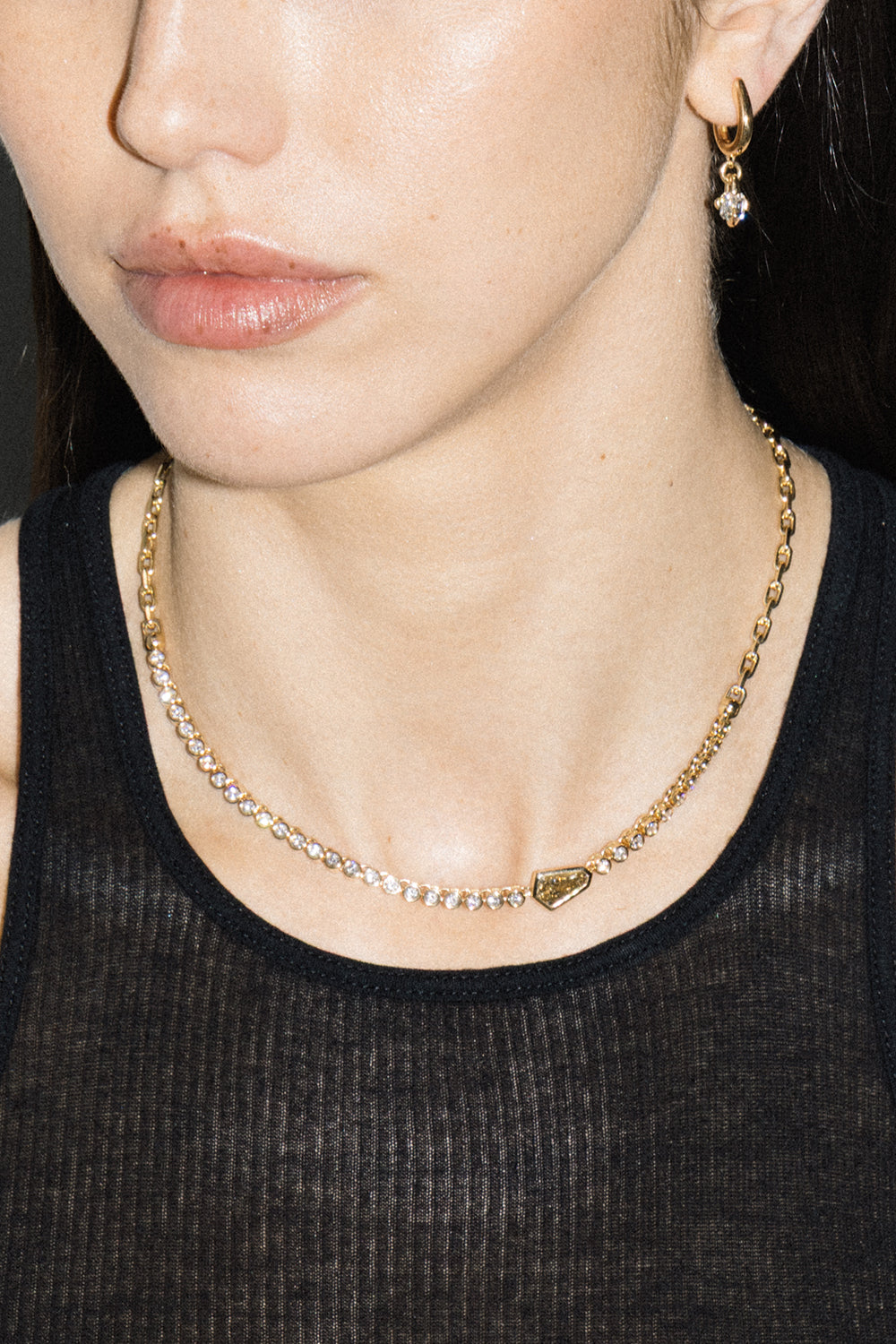 Diamond Champagne Tennis Necklace