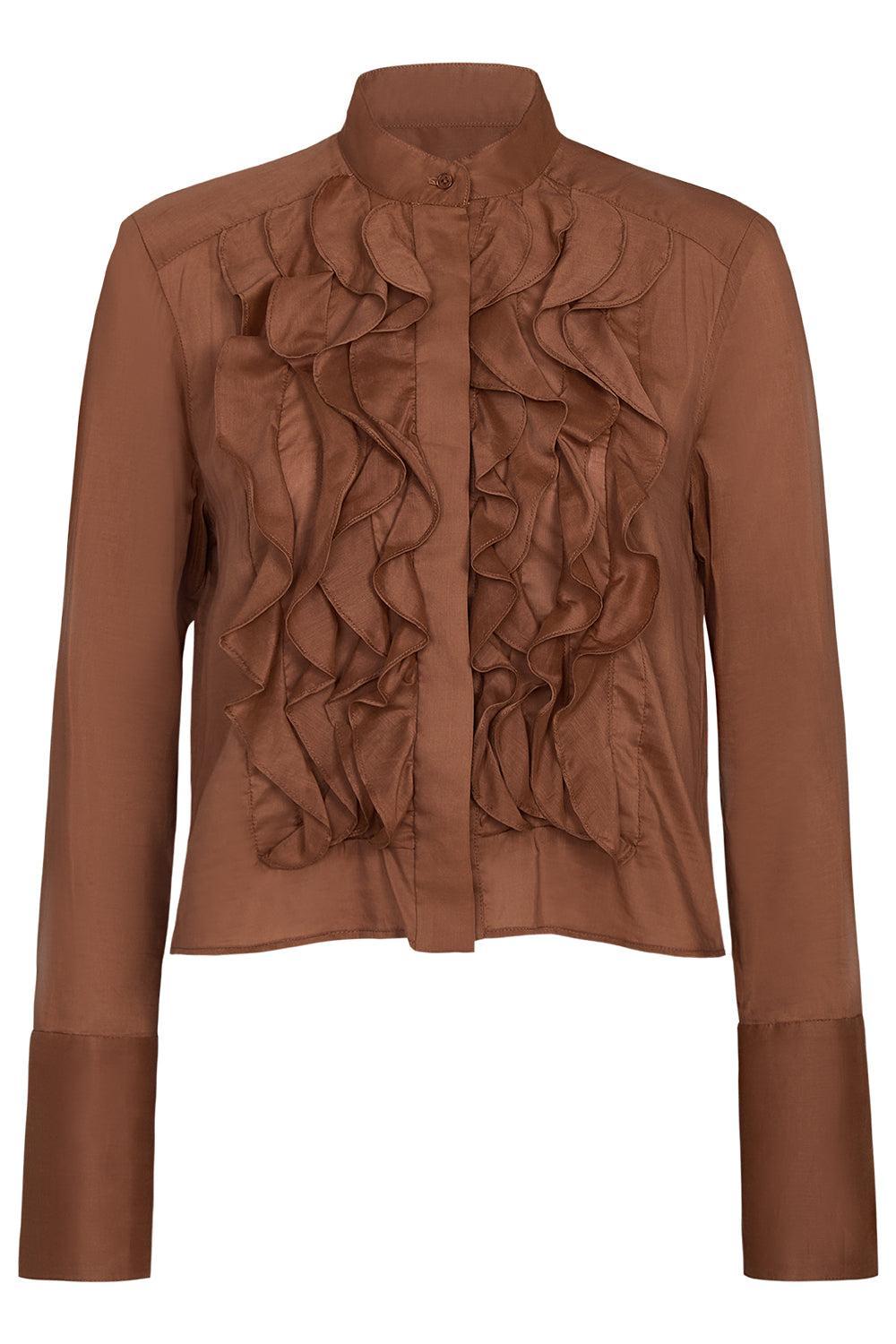 Patti Blouse-BROWN-XS-CLOTHINGTOPBLOUSE-TWP
