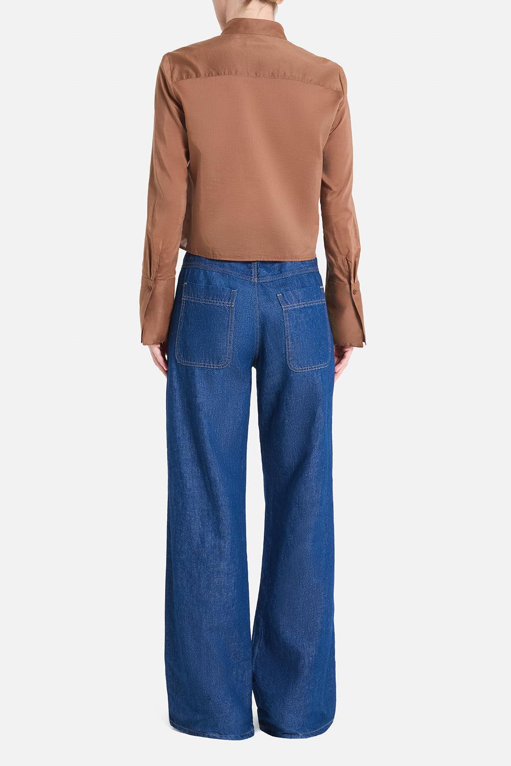 Patti Blouse-BROWN-XS-CLOTHINGTOPBLOUSE-TWP