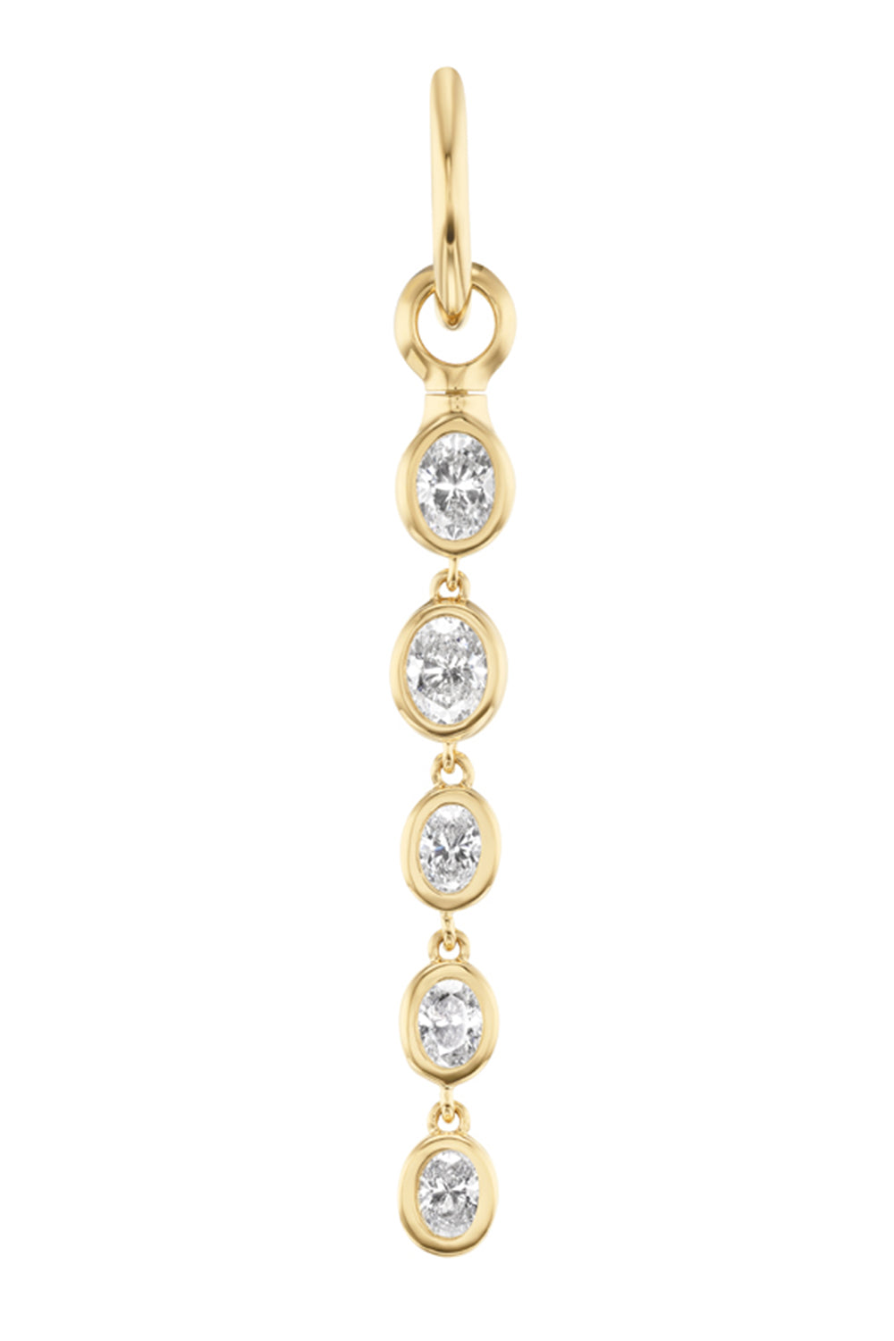 Diamond Tusk Drop Charm Pendant