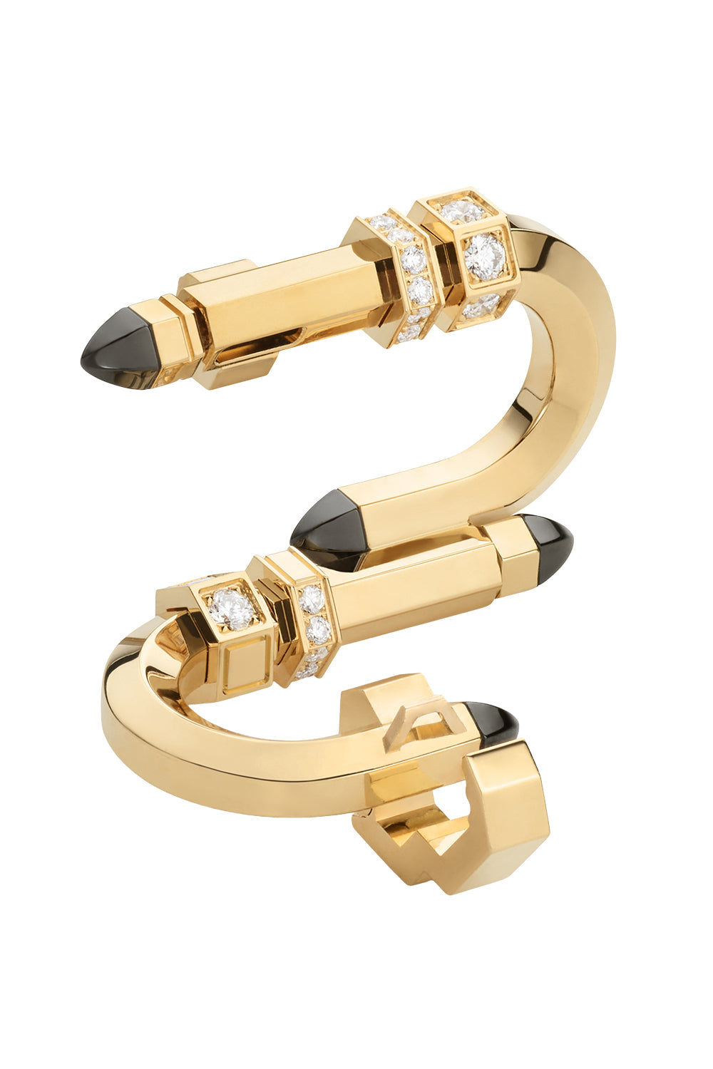 Diamond Black Enamel Try Me Clasp