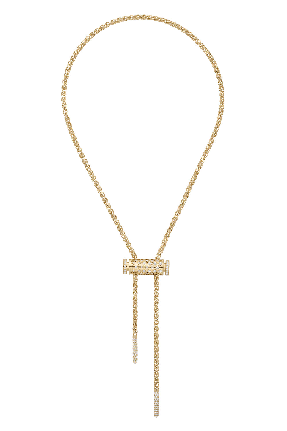 Diamond Bloom Medium Latch Pendant Necklace