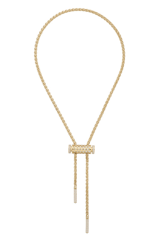 Diamond Bloom Medium Latch Pendant Necklace